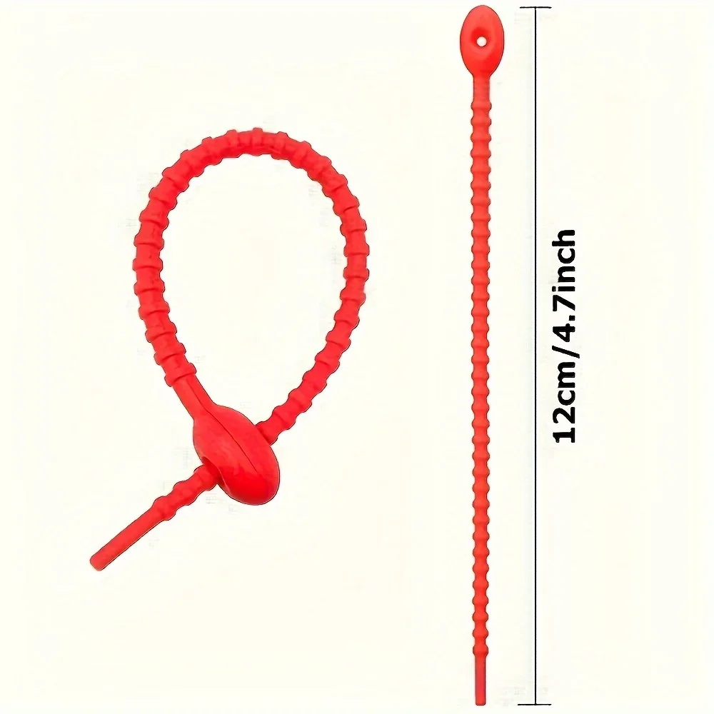 10pcs Silicone Cable Ties - Re - огляд і ціна Cable Lock Flexible