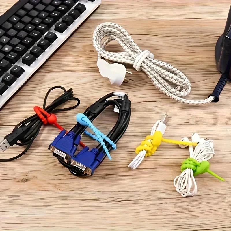 10pcs Silicone Cable Ties - Re - огляд і ціна Cable Lock Flexible