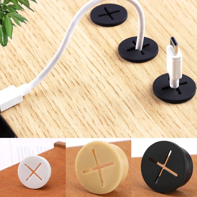 5PCS  Flexible Rubber Round Ca - огляд і ціна Cable Lock Flexible
